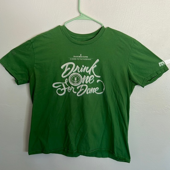 Vintage Dutch Bros mens shirt, Drink One for Dane, size XL - Picture 1 of 3